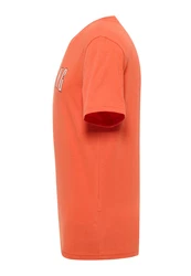 MUSTANG T-Shirt 'Austin' orange/bordeaux/weiß