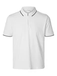 SELECTED HOMME Poloshirt SLHFAVE schwarz / weiß