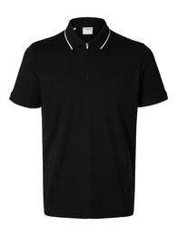 Poloshirt 'SLHFave' schwarz / wei
