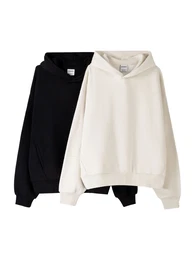 Sweatshirt schwarz / wollwei