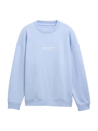 Sweatshirt hellblau / wei