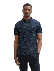 TOM TAILOR DENIM Poloshirt nachtblau/hellblau/weiß