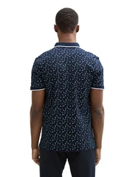 TOM TAILOR DENIM Poloshirt nachtblau/hellblau/weiß