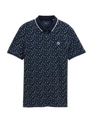 TOM TAILOR DENIM Poloshirt nachtblau/hellblau/weiß