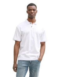 TOM TAILOR DENIM Poloshirt weiß