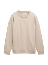 Sweatshirt greige / wei