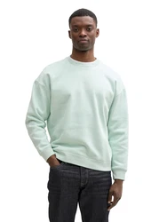 TOM TAILOR Denim Sweatshirt mit Logo Print mint