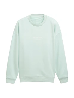 TOM TAILOR Denim Sweatshirt mit Logo Print mint