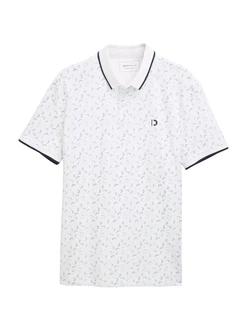 TOM TAILOR DENIM Poloshirt marineblau / aqua / weiß