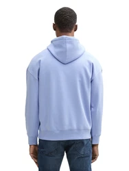 TOM TAILOR DENIM Sweatshirt hellblau/weiß