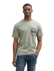TOM TAILOR DENIM T-Shirt anthrazit/dunkelgrau/weiß
