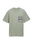 TOM TAILOR DENIM T-Shirt anthrazit/dunkelgrau/weiß
