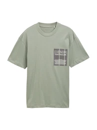 T-Shirt anthrazit / dunkelgrau / wei