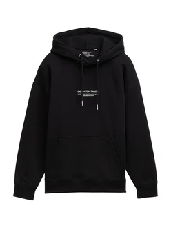 TOM TAILOR DENIM Sweatshirt schwarz/weiß