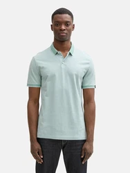 TOM TAILOR DENIM Poloshirt pastellgrün/weiß