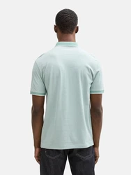 TOM TAILOR DENIM Poloshirt pastellgrün/weiß