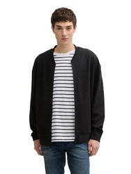 TOM TAILOR Langarmshirt Sweatjacke schwarz