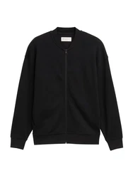 TOM TAILOR Langarmshirt Sweatjacke schwarz