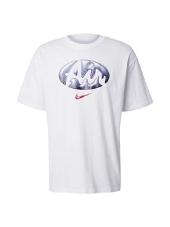 Nike Sportswear T-Shirt 'AIRMAX DAY' saphir/graphit/rot/weiß Nike Sportswear T-Shirt 'AIRMAX DAY' saphir/graphit/rot/weiß