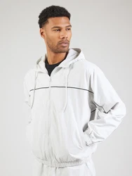 Nike Sportswear Jacke 'CLUB' hellgrau/schwarz