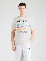 Nike Sportswear T-Shirt hellblau/grau/orange/schwarz