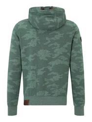 naketano Sweatjacke Schwarzkopf braun/anthrazit/pastellgrün