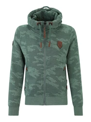 naketano Sweatjacke Schwarzkopf braun/anthrazit/pastellgrün