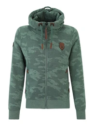 Sweatjacke 'Schwarzkopf' braun / anthrazit / pastellgrn