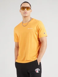 Champion T-Shirt Crewneck Kurzarmshirt dunkelblau / orange / cremeweiß
