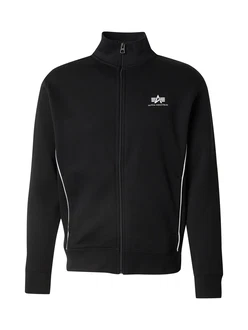ALPHA INDUSTRIES Sweatjacke schwarz/weiß