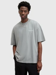AllSaints T-Shirt 'Underground' (OCS) grau/weiß