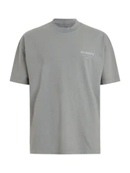 AllSaints T-Shirt 'Underground' (OCS) grau/weiß