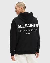 AllSaints Sweatshirt 'UNDERGROUND' (GOTS) schwarz/offwhite