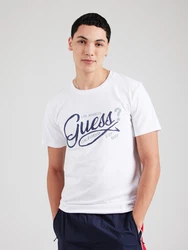 GUESS T-Shirt marine/taubenblau/weiß