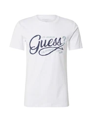 GUESS T-Shirt marine/taubenblau/weiß