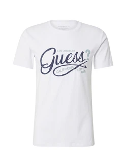 GUESS T-Shirt marine/taubenblau/weiß
