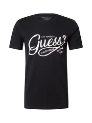 GUESS T-Shirt puder/schwarz/weiß