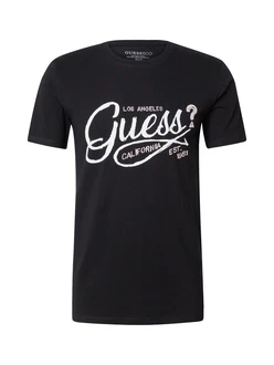 GUESS T-Shirt puder/schwarz/weiß GUESS T-Shirt puder/schwarz/weiß