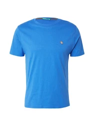 United Colors of Benetton T-Shirt mit Label-Badge himmelblau