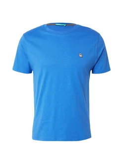 United Colors of Benetton T-Shirt mit Label-Badge himmelblau