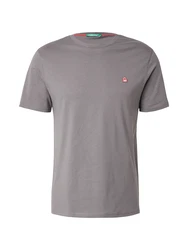 United Colors of Benetton T-Shirt mit Label-Badge dunkelgrau