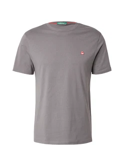 United Colors of Benetton T-Shirt mit Label-Badge dunkelgrau