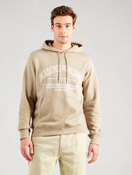 JACK & JONES Sweatshirt 'JORFrederiksberg' beige / weiß