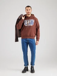 JACK & JONES Sweatshirt JORRIDGEWOOD URBAN kobaltblau/kastanienbraun/grau/offwhite