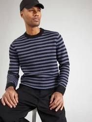 JACK & JONES Pullover JOREaton taubenblau/schwarz