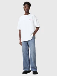 AllSaints T-Shirt 'Underground' (OCS) hellrot/weiß