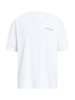 AllSaints T-Shirt 'Underground' (OCS) hellrot/weiß