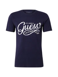 GUESS T-Shirt champagner/dunkelblau/weiß