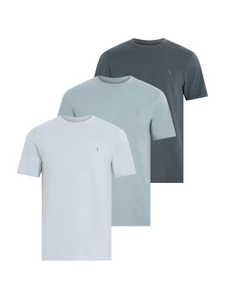 AllSaints T-Shirt 'BRACE' (GOTS) hellblau/petrol/mint