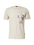 Key Largo T-Shirt 'WHEELS' dunkelbeige/grau/schwarz
